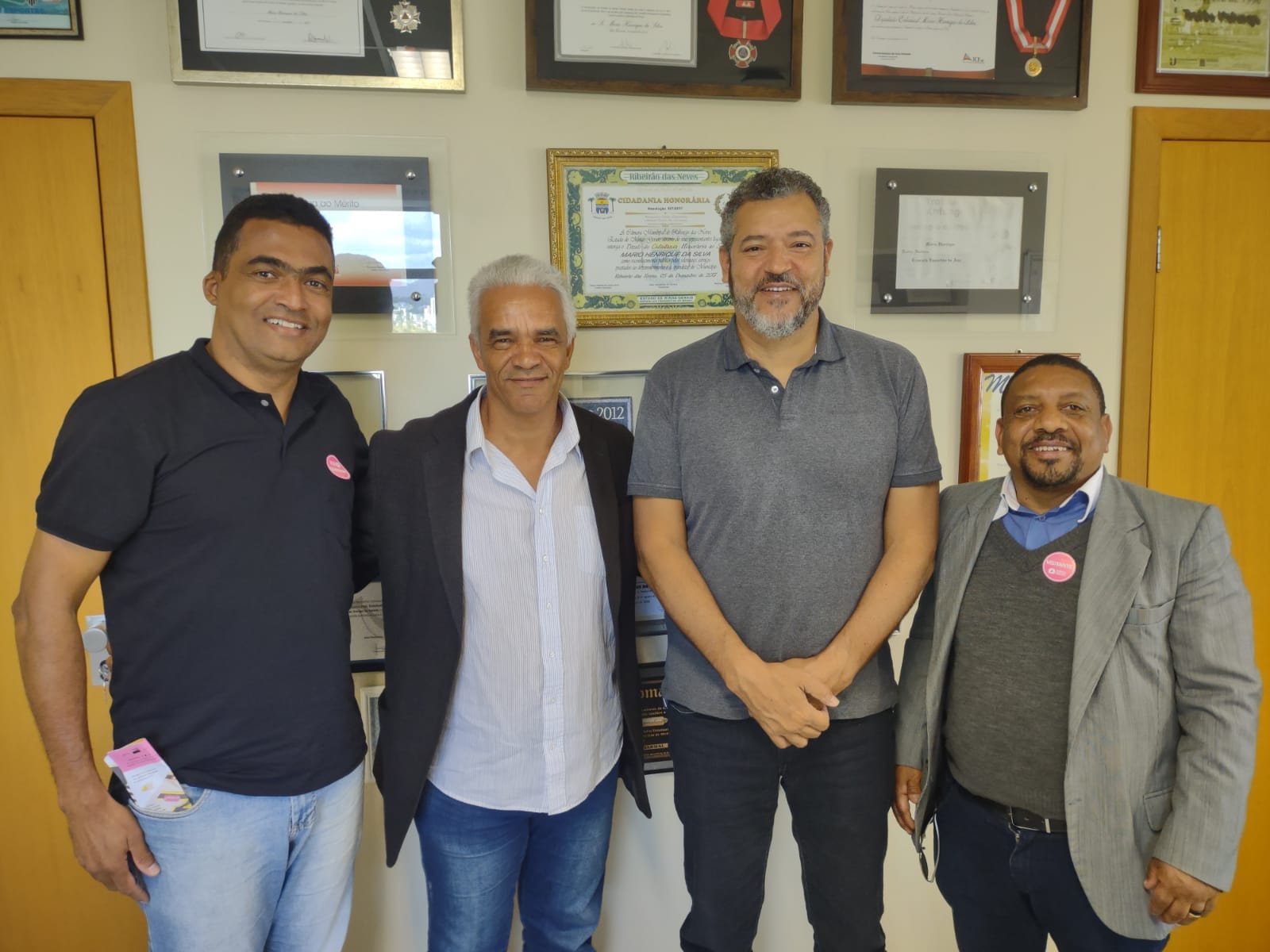 Gladevon Costa, Elizeu Assis, Deputado Estadual Mário Henrique Caixa (PV) e Mendelson Clayton